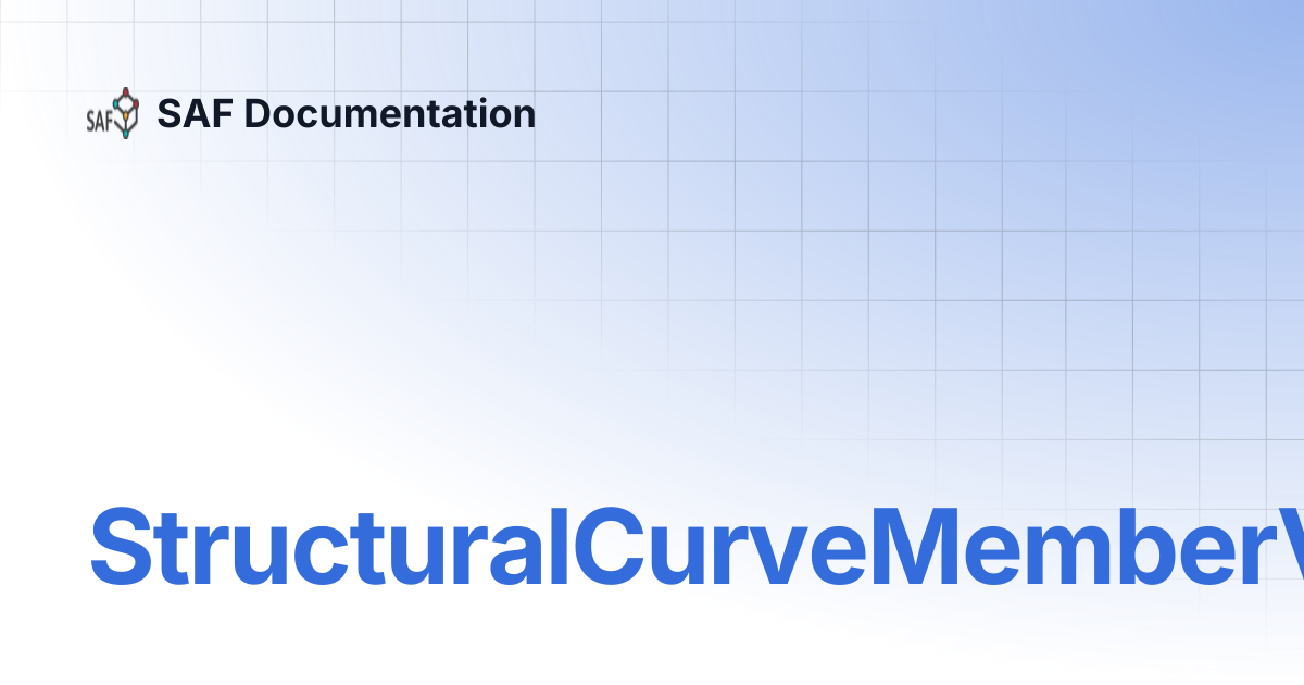 StructuralCurveMemberVarying | SAF Documentation